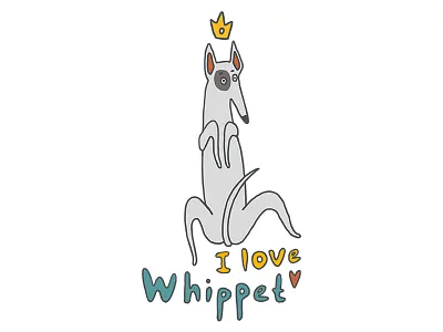 Do you know whippets? cartoon dog doodle illustration