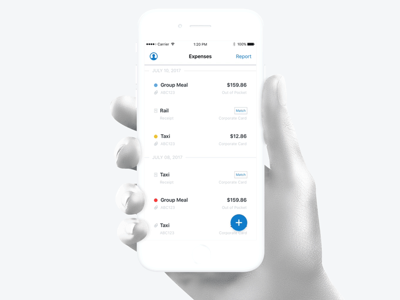 Expense Application application expense ios app mobile