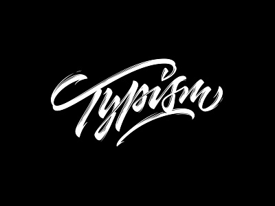 Typism brush pen illustration lettering process type typism typography