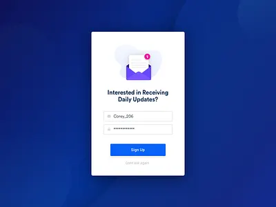 Daily UI 016 - Popup / Overlay daily ui email illustration overlay pop up signup