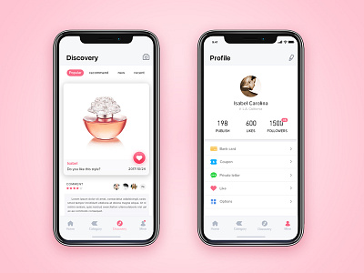 A concept interface elegant iphonex shopping