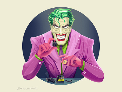 JOKER batma character design illustration joker lego