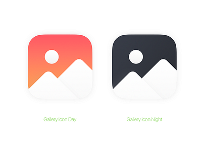 Gallery Icon Day Night black gallery icon iphone moon mountain night orange photo sun ui ux