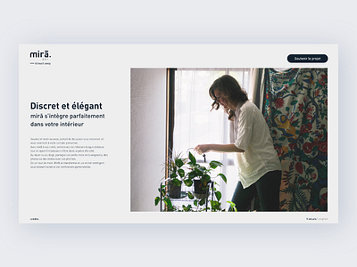 mirā design graphisme landingpage project ui ux web website