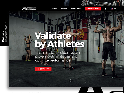 Crossover Symmetry fitness gym health ui website design workout