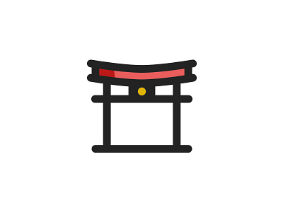 Shinto icon icondesign illustrator japan lineicon vector vector art