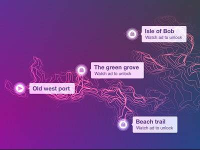 Level Selection Map by Daniel Grönlund on Dribbble