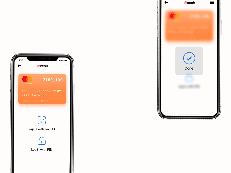 Cash Banking App - Face ID app bank face finance financial homepage id landing mastercard ui uix website