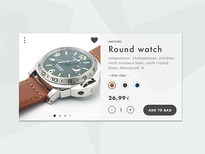 E-Commerce Shop (Single Item) dailyui ecommerce shop ui watch