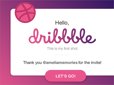 Dribble 1st Shot design first shot iridescent ui ux