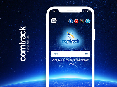 Comtrack Solutions Website animated website blue blue website it infrastructure it solutions mobile website networking website ui design web design website design website mockup yellow website