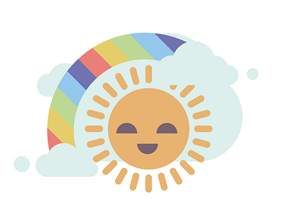 Cloudface Happy Happy Sunshine character cloud face figure illustration jump person smile sun sunshine vector