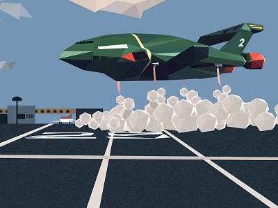 Thunderbird 2 lowpoly thunderbird 2 thunderbirds