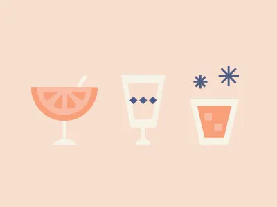Cocktails cocktail cute icon icons melon retro vintage