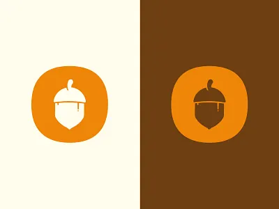 From Little Acorns... acorn branding brown icon logo nature orange tree