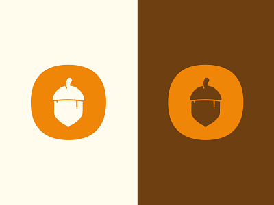 From Little Acorns... acorn branding brown icon logo nature orange tree