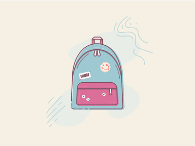 ILLUSTRATION | 90s Kid Essentials 90s backpack grunge icon illustration line minimal