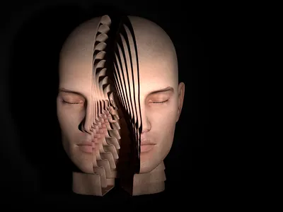 OpenMind 3d 3dglitch art blender3d design glitch graphicdesign sculpture