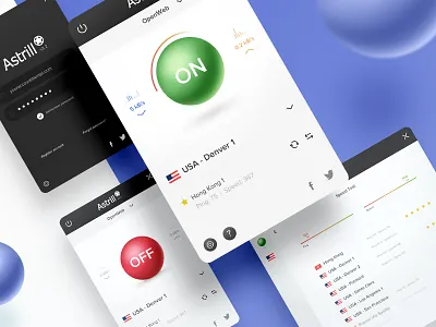 Astrill VPN - Redesign astrill bubble float minimal ui vpn