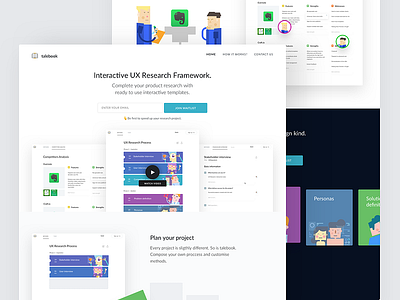 Talebook – Landing page app landing landing page light research talebook tool ui ux web white