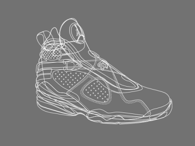 Air Jordan Morph wireframe view air jordans animation illustration jordans motion design motion graphics nike shoes sneakers