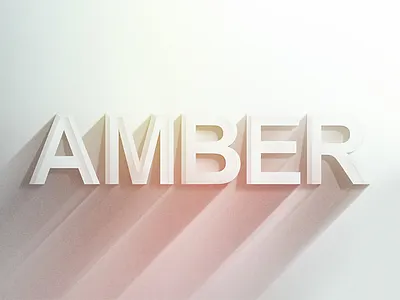 Amber light photoshop shadow typography
