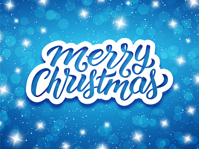 Merry Christmas. Greeting card with lettering calligraphy carving christmas greeting card greetings lettering merry new year paper cut sticker typography