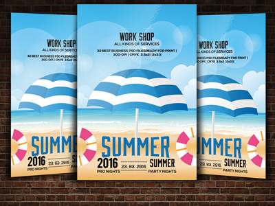 Summer Picnic Flyer Template a4 ad advertise advertising agency blue business flyer clean company new year flyer template