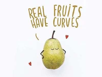 Real fruits have curves curve fruit market supermarket