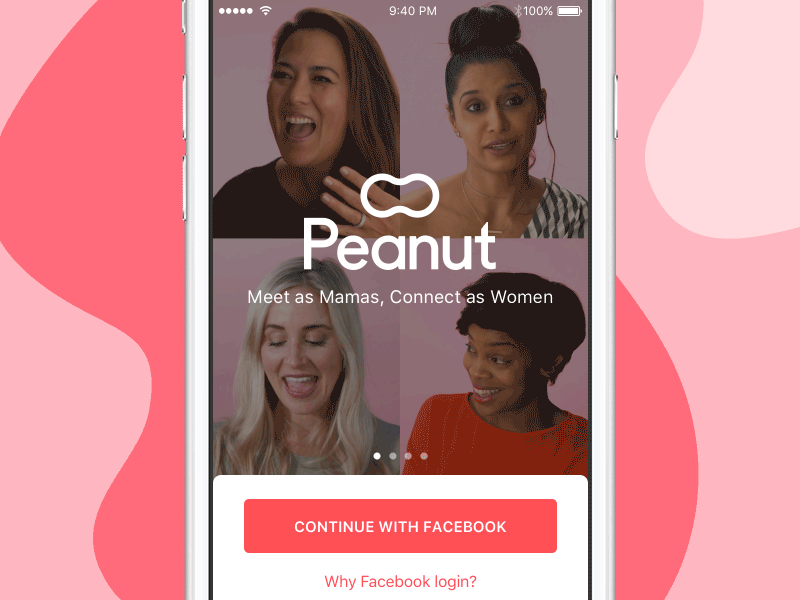 New splash screen 🎞 animated animation app iphone mobile mother mums peanut social team