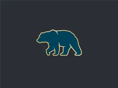 Blue Ridge Concept bear branding bear logo bears blue and gold truck brand trucking company logo vector bear