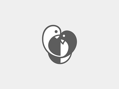 Lovebirds animal birds heart icon logo love lovebirds nature parrot