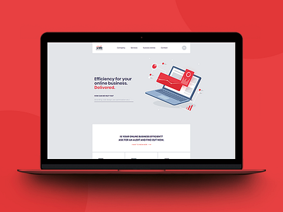 Redesign of Web Efficient's Website clean homepage redesign responsive web design website