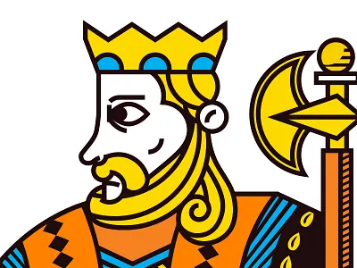 Card Deck King of Diamonds axe card deck illustration king vector