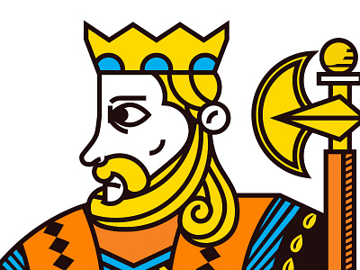 Card Deck King of Diamonds axe card deck illustration king vector