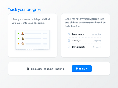 Financial goal onboarding ui web web ui