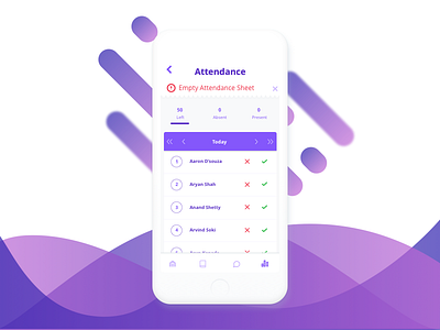 Attendance Tracking for schools attendance education empty school student study track ui wireframe