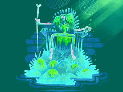 The Fish Throne illustration kidlit texture