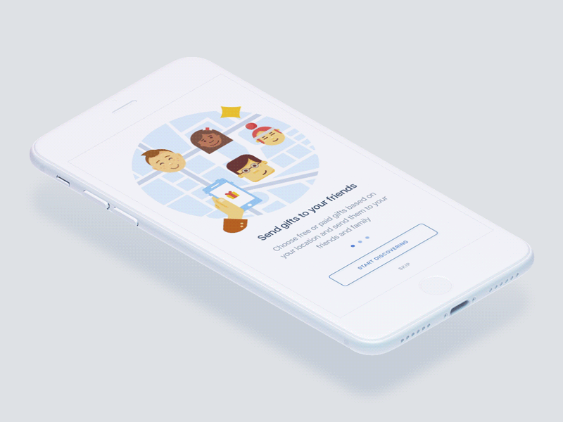Cool Gift Giving Startup Mobile App Design - Animated 2d animation after effects animation flat gif marketing app mobile app motion graphics onboarding ui ux zajno
