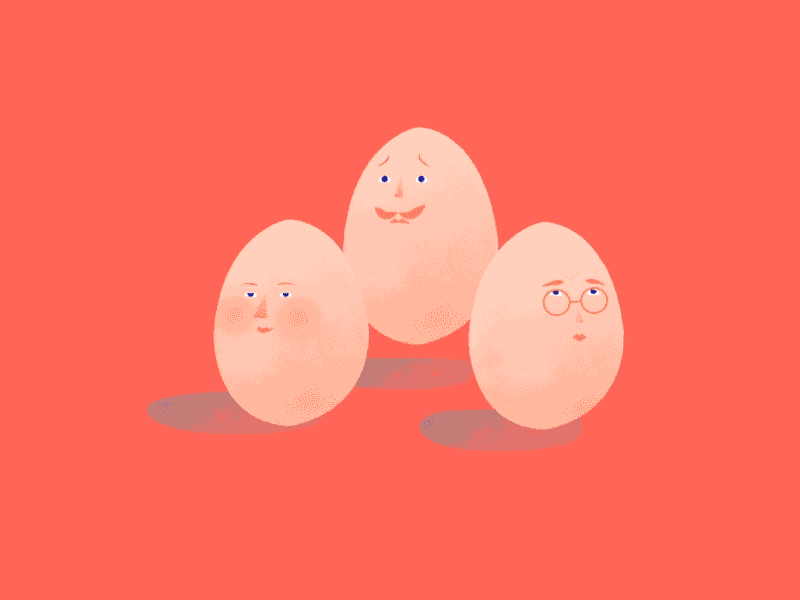 Happy Food animation egg faces food gif happy illustration joe dassin jump videooftheday