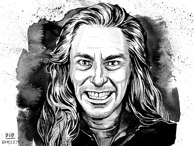 Bob, Twin Peaks black and white bob film fire walk with me halloween horror illustration ink inktober inktober2017 portrait twin peaks