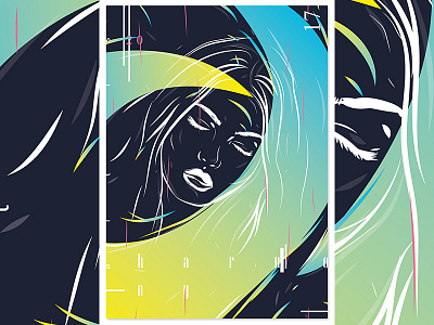 A R T I S - H A R M O N Y // poster. alex escu art emotions girl gradient illustration illustrator poster print smoke vector