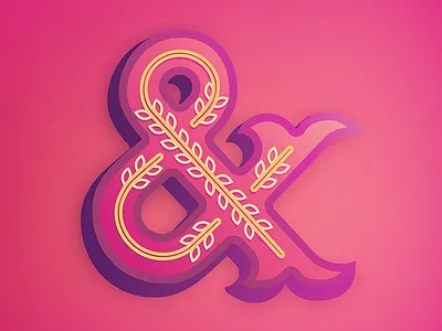 Ampersand ampersand brand entrepreneur foil gold logo mark script signature stamp