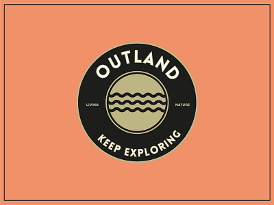 Outland Reject v2 camp design exploring graphic identity logo outdoor outland typographic waves