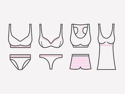 Simple Lingerie casual lingerie night patterns pink sexy simple sport stripes women