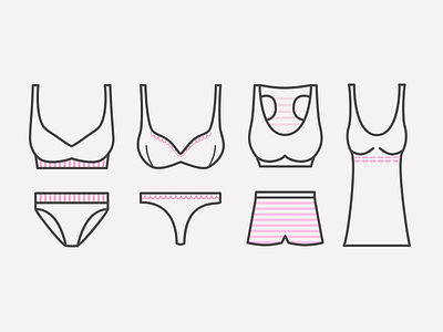 Simple Lingerie casual lingerie night patterns pink sexy simple sport stripes women