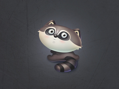 Cute Raccoon 2d animal art cg character cute game gameart juboart nice raccoon