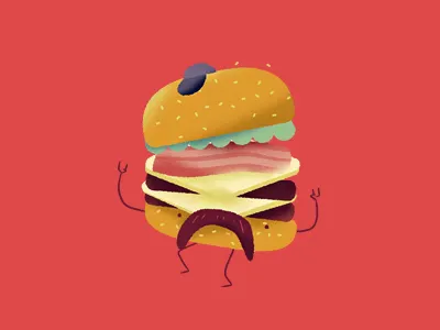 Al Rock Burger beatles burger caceres colombia diego fast food guitar hamburger illustration rhcp rock