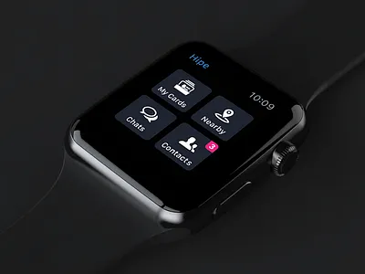 Hipe. Apple watch black design interface ios prototype ui ux watch