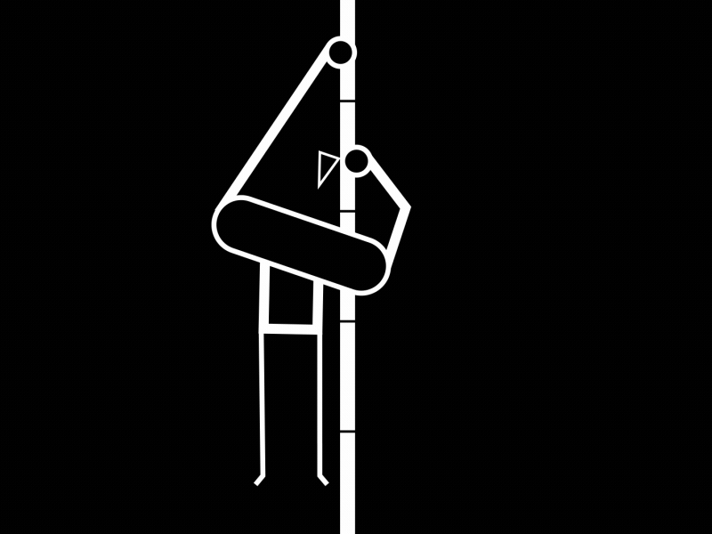 078/100 - Week of Climbing 078 100daysproject animation artbysambass blackwhite climbcycles climbing loops ropeclimbing weekofclimbing